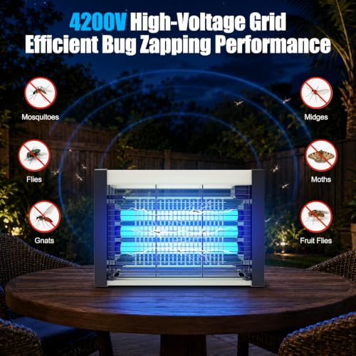 Indoor Bug Zapper, 20W Insect Killer & Mosquito Trap with UV Light