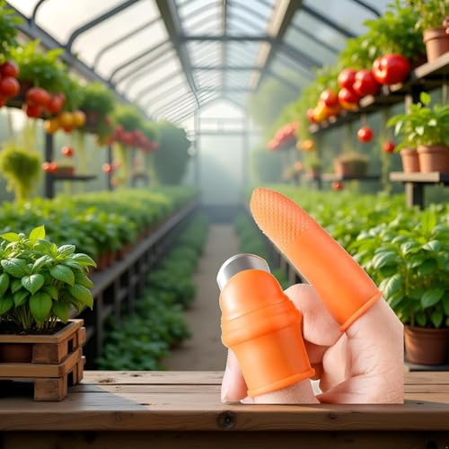 Fruit and Vegetable Picking Potted Garden Silicone Thumb Cutter Set, Separator Finger Plant Tool, Fruit and Vegetable Picking Potted Plants Trim Thumb Hand Tools