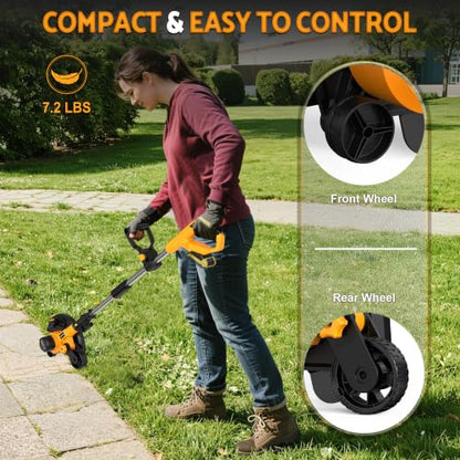 Brusless Lawn Edger Compatible with Dewalt 20V Max Battery (No Battery)