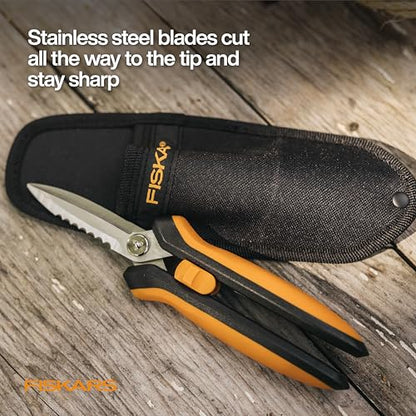 Fiskars 8" SoftGrip Pruning Shears, Multipurpose Garden Snips with Sheath - style: Snips