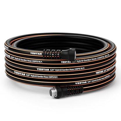 Garden Hose 25 ft x 5/8",Heavy Duty Water Hose - color: Black, size: 25FT