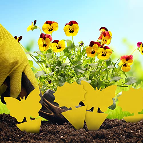 Landisun 96PCS Fruit Fly Traps Yellow Sticky Traps Fungus Gnat Traps Insect Bug Traps for Indoor Outdoor Kitchen Plants Whitefly Mosquitos Fungus Gnats Flying Insects - color: Yellow, size: 96PCS