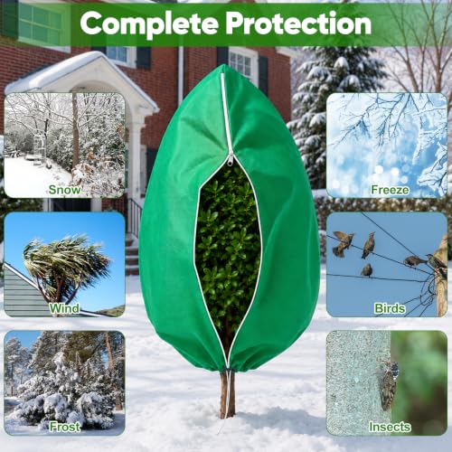 SPORTYOUTH 4 Pack Plant Covers Freeze Protection Frost Blankets 32"x47.2" - size: 31.5“x47.2"-4P