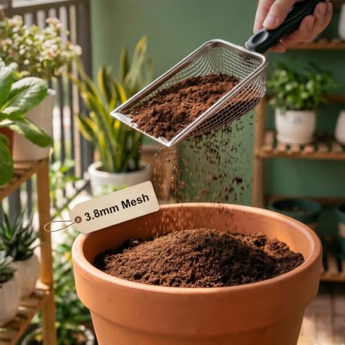 3PACK Gardening Soil Sifter, Rust-Proof Garden Sifters Tool
