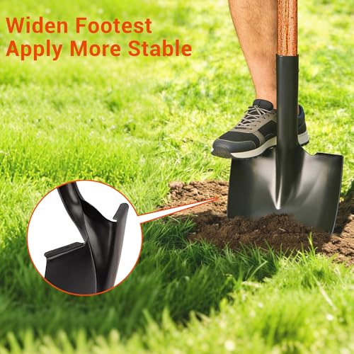 41" Round Shovel, Car Snow Shovel, Garden Tool with D-Handle