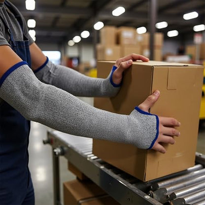 G & F PRODUCTS 100% Kevlar fiber by DuPont Cut Resistant Knit Sleeve, Sold by 6-piece pack - color: Grey