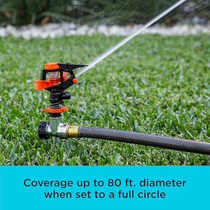 Black + Decker® Impulse Sprinkler – Up to 5,027 Sq. Ft. Coverage, Adjustable Spray, Secure Spike Base BXWNBB57395