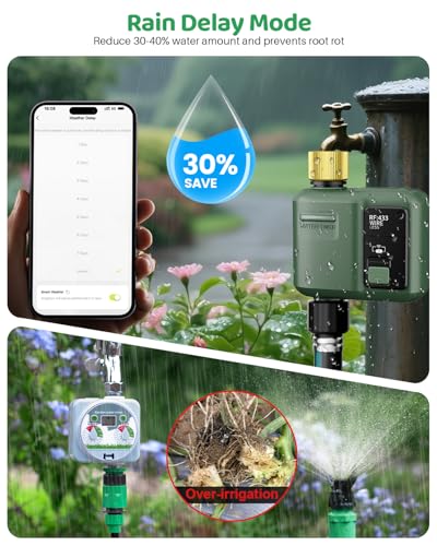 WiFi Water Timer for Garden Hose, 3 Pc Smart Sprinkler Controller - style: 3 Pc