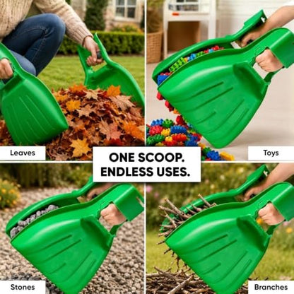 Superio Leaf Scoops, Leaf Collector Hand Rake for Lawn & Garden Cleanup, Plastic Leaf Grabber, Handheld Gardening Tool, Green, 10 Pair - size: 10 Pack
