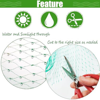 Bird Netting for Garden Protection Bird Fence Plant Netting Garden Garden Netting Mesh for Chicken Coop Deer Squirrels Poultry Protect Fruit Trees Vegetable 13x16.5ft