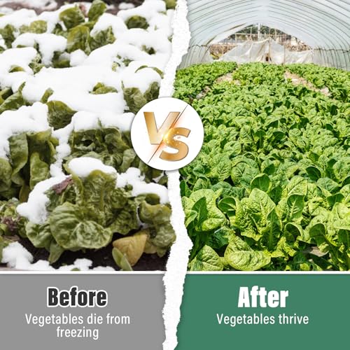 Legigo 8 X 26 Ft Clear Greenhouse Plastic, Plant Covers Freeze Protection - size: 8 x 26 Ft