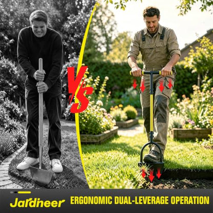 Jardineer Manual Edger Lawn Tool, Half Moon Saw Tooth Lawn Edger