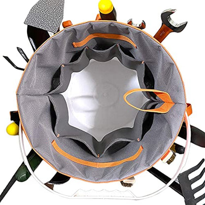 MELOTOUGH Bucket Idea Bucket Tool Organizer With 35 Pockets Fits to 3.5-5 Gallon Bucket (Orange) … - color: Orange