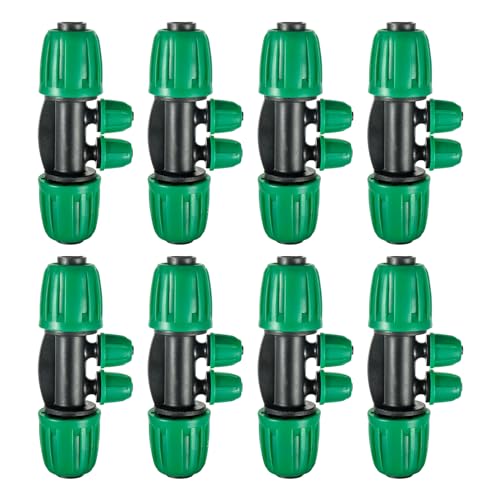 10 Pcs 1/2 to 1/4 inch Garden Hose Tubing Irrigation Fittings - size: 10 PCS 1/2" to 1/4" 4-Way Connectors
