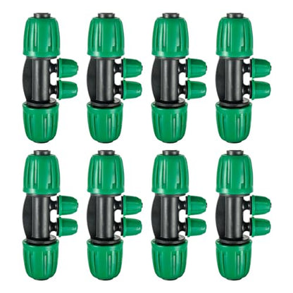 10 Pcs 1/2 to 1/4 inch Garden Hose Tubing Irrigation Fittings - size: 10 PCS 1/2" to 1/4" 4-Way Connectors