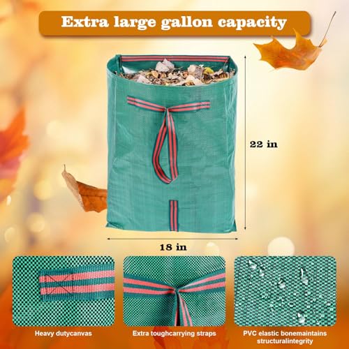 RISETEX Leaf Collector 3-Pack 40-Gallon Heavy Duty Yard Waste Bags - style: 3 pack Yard Waste Bags
