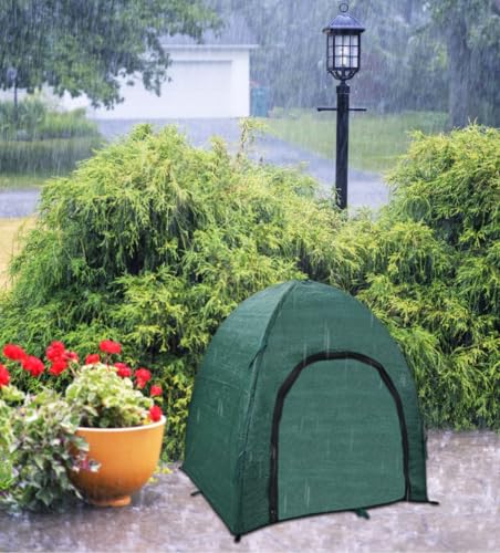 Winter Plant Covers for Snow and Ice Protection Shrub Cover Freeze Protection Plant Tent Protect Outdoor Plant and Potted Plant from Snow Frost Sun and Animal with Zipper Door 28*28*30 (2Packs) - color: Green 28“