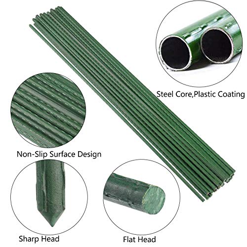 Garden Plant Stakes, 24 Inch 2Ft Steel Plant Stick Support, 25 Pack - size: 24 Inch