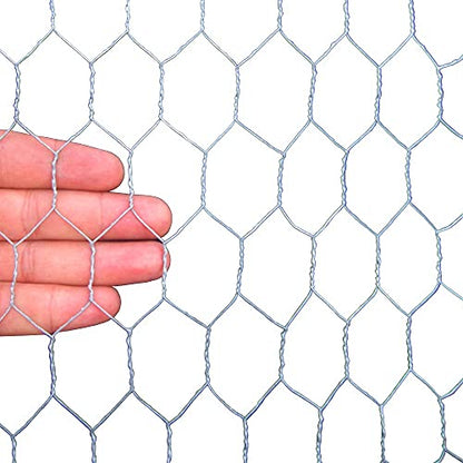 20GA Galvanized 12in x 150ft x 1in Mesh Chicken Wire Hexagonal Poultry Netting - size: 12"x150'