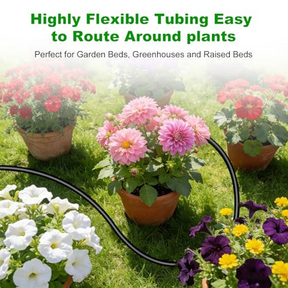 1/2 Inch Blank Drip Irrigation Tubing, 60FT Distribution Hose for Garden, Greenhouse & Raised Beds, Flexible UV-Resistant Watering Line for Drip Irrigation Systems - style: 1/2 Inch Drip Irrigation Tubing