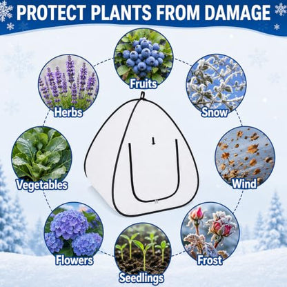 2 Pcs Pop Up Shrub Freeze Protection, Winter Plant Frost Cover Tents - color: 36''x36''x38''