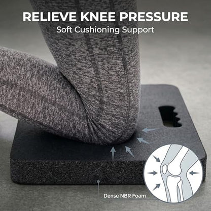 Gardzen 3 Pack Extra Thick Kneeling Pad for Gardening Work, 1.5 Inch Soft NBR Foam Knee Cushion Bathing Baby, Large Smooth Kneeler Mat Yoga Exercise, 18x11, Black - size: 18"x11"x1.5" - 3 Pack