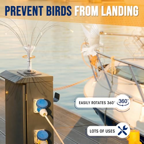 Buzzlett 4 Ft Bird Deterrent for Boats with PVC Base - size: 4 Feet