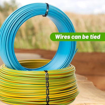58 FT Plastic Chain Lock Tree Tie, 1/2" Wide Adjustable Tree Support Straps for Staking Flexible Reusable Cable Plant Tree Ties for Leaning Tree Garden Accessories - size: 58 FT