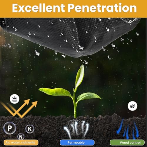 6FT x 300FT Weed Barrier Fabric, 3.2oz Landscape Fabric - size: 6x300FT