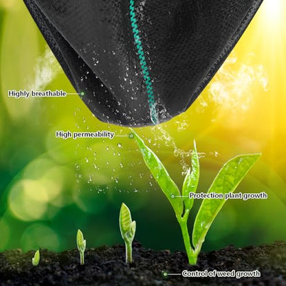 BPL 4ft×100ft Garden Weed Barrier Fabric Heavy Duty Landscape Fabric with Superior Permeability Easy Set up Weed Control Ground Cloth - size: 4FT×100FT