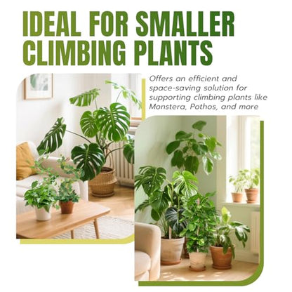 Mcbazel 2 Pack 27.5 Inch Bendable Moss Pole for Plants Monstera - Coco Coir Plant Support Stakes for Climbing Indoor Pothos, Potted Climbers & Philodendron - Flexible Stick Kit with Full Garden Ties - size: 2x70CM/27.5inch