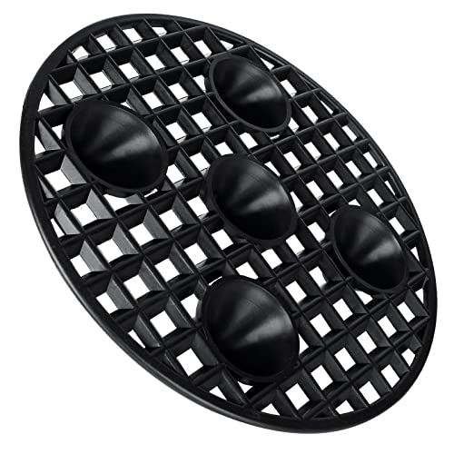 SENENQU 24PCS Plant Level Pot Elevator 8 Inch, Plant Risers for Pots, Heavy Duty Potted Plant Stand, Black Plant Runoff Tray Planter Holder for Prevent Rot and Damage, Indoor and Outdoor Use