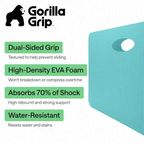 GORILLA GRIP® Extra Thick Foam Kneeling Pad for Gardening 17.5x11 Turquoise - color: Turquoise