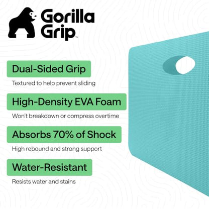 GORILLA GRIP® Extra Thick Foam Kneeling Pad for Gardening 17.5x11 Turquoise - color: Turquoise