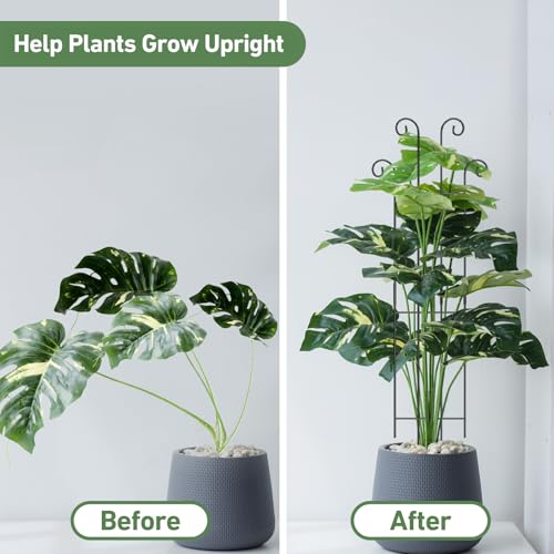 32.6in Tall Plant Trellis Indoor, Metal Garden Trellis for Climbing Plants, Expandable Trellis for Potted Plants for Ivy Pothos Hoya Monstera, 4 Pack - size: 32.6in/4p
