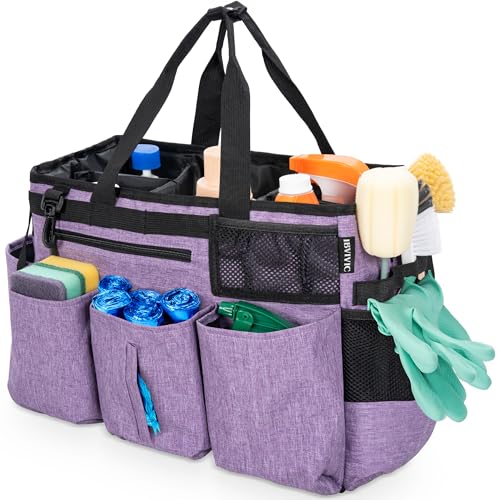 IBVIVIC Wearable Cleaning Caddy Bag for Cleaning Supplies, Purple - color: Purple