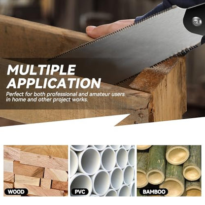 Auto Dynasty 3pcs Japanese Handsaw Set, Double-Edged w/Non-Slip Handle - style: 3pcs Japanese saw