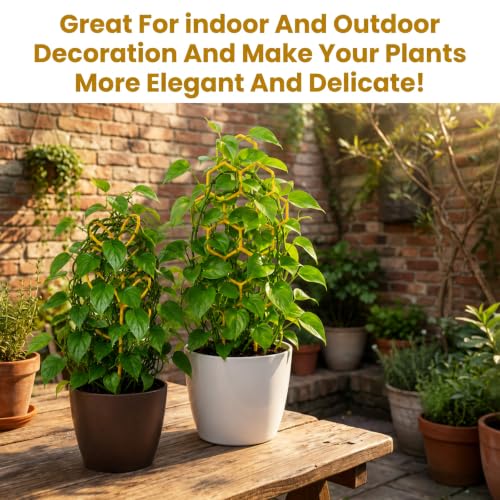 Plant Trellis Indoor, 15 Inch Gold Trellis for Potted Plants