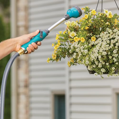 Gilmour Medium Duty Watering Wand Hose Sprayer, 8 Pattern Watering Wand for Garden Hose, 15.25" Reach