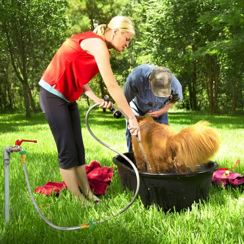 Short Garden Hose with Female to Female Connector, Metal Hose for Hose Reel
