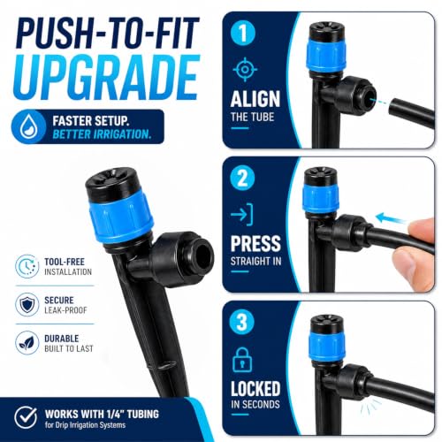 10-Pack Adjustable Watering Spikes, Blue Vortex Drip Emitters with Stakes - color: 10PCS Drip Irrigation Vortex Emitters