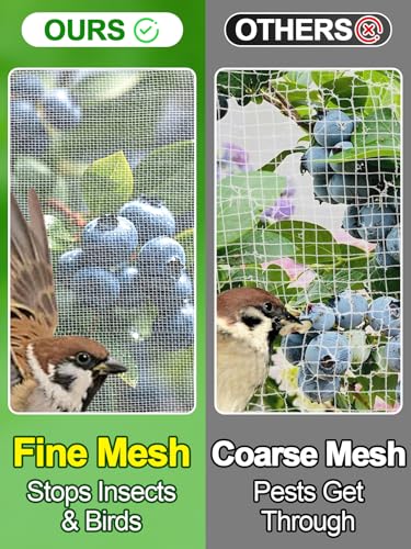 Alphatool 8x25ft Large Garden Netting, Ultra Fine Mesh Plant Covers - size: 8 x 25 ft