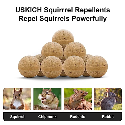 20 Balls Rodent Repellent,Squirrel Repellent,Mouse Repellent Indoor Outdoor - color: Brown-squirrel