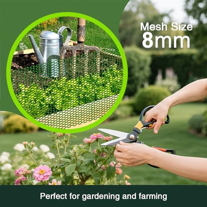Green Plastic Wire Mesh Fence 16In x 33Ft, Chicken Wire Fencing for Poultry - color: Green, size: 16IN x 33FT