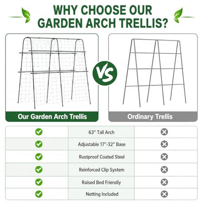 63x63 Cucumber Trellis for Raised Garden Bed, Black - size: 63" x 16" x 63"