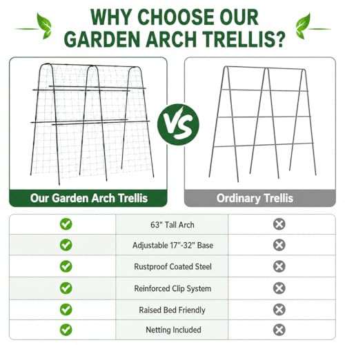 63x63 Cucumber Trellis for Raised Garden Bed, Black - size: 63" x 16" x 63"