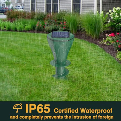 2026 Outdoor Ultrasonic Mole Repellent Solar Powered for Yard Garden Lawn, Waterproof Gopher & Groundhog Deterrent - size: 8-Pack