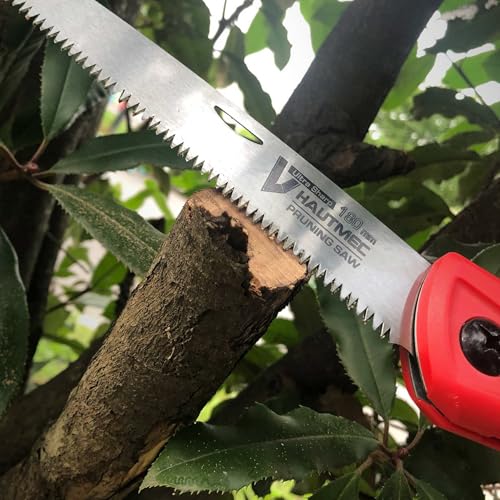 HAUTMEC 7" Folding Pruning Hand Saw for Tree, Garden & Camping