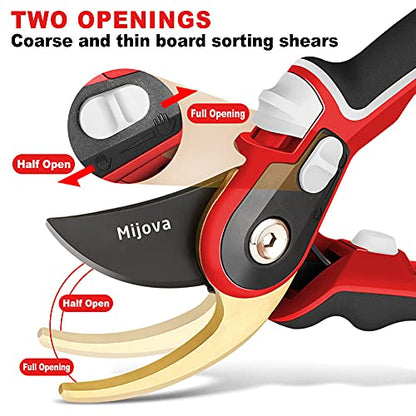 Garden Shears, Heavy Duty Garden Pruning Shears, Sharp Gardening Scissors - color: Red