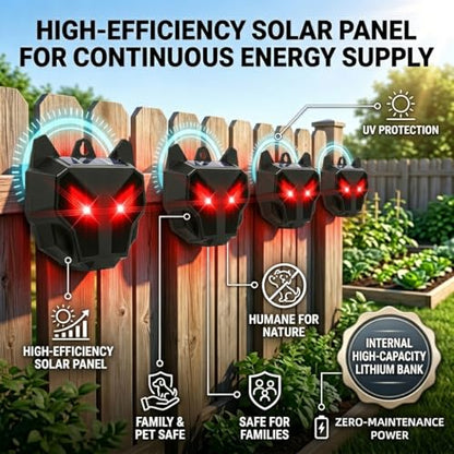 2026 Upgraded Coyote Deterrent Solar Predator Eyes Animal Repellent Outdoor